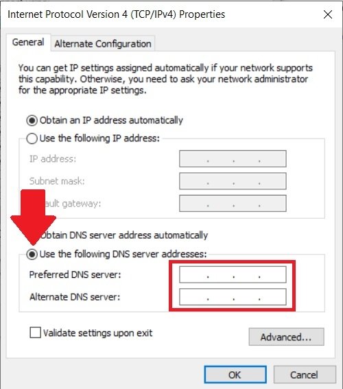 مرحله 7 تغییر DNS در ویندوز 10