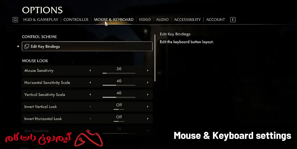 Mouse & Keyboard settings