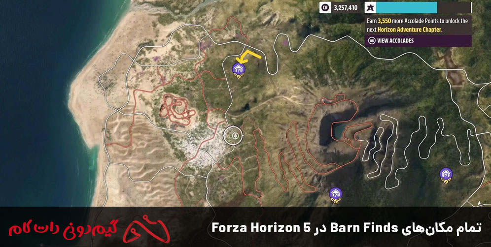 تمام مکانهای Barn Finds در Forza Horizon 5