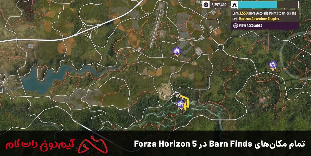 تمام مکانهای Barn Finds در Forza Horizon 5
