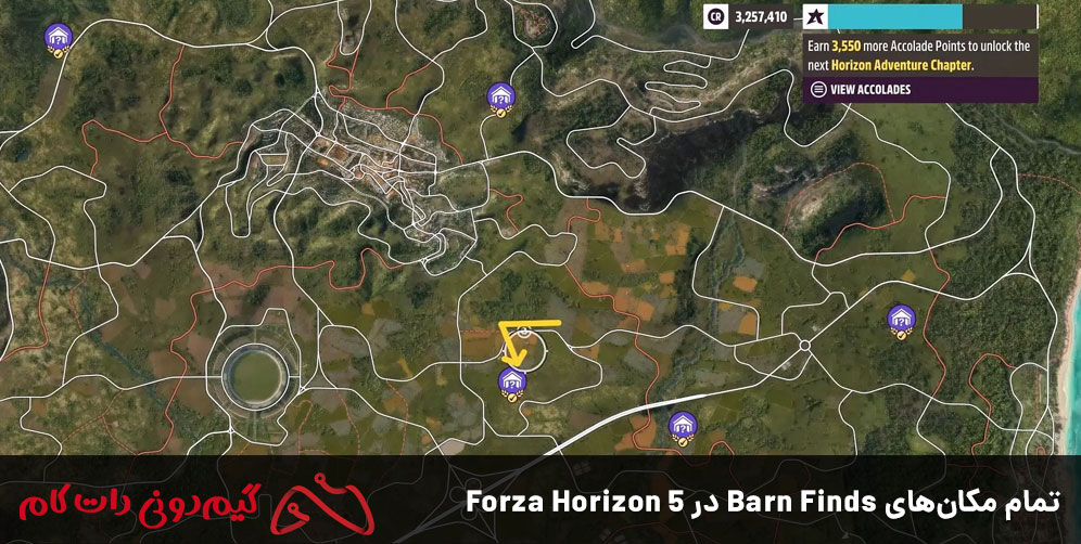 تمام مکانهای Barn Finds در Forza Horizon 5