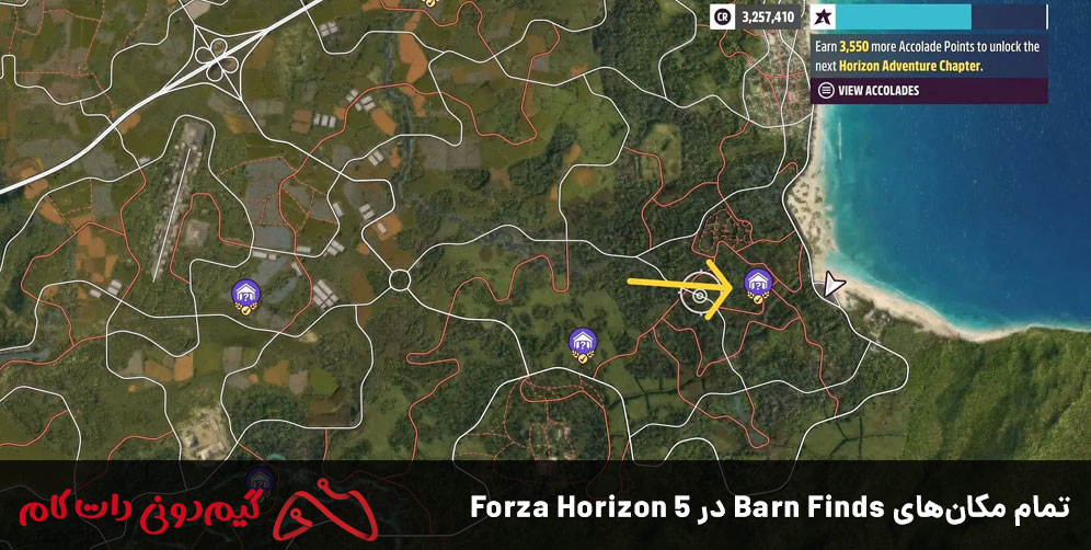 تمام مکانهای Barn Finds در Forza Horizon 5