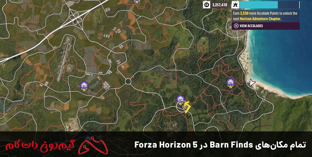 تمام مکانهای Barn Finds در Forza Horizon 5