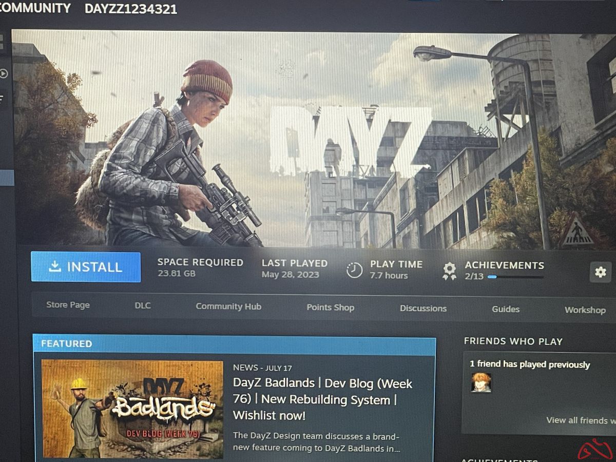 اکانت استیم بازی Dayz  دیز