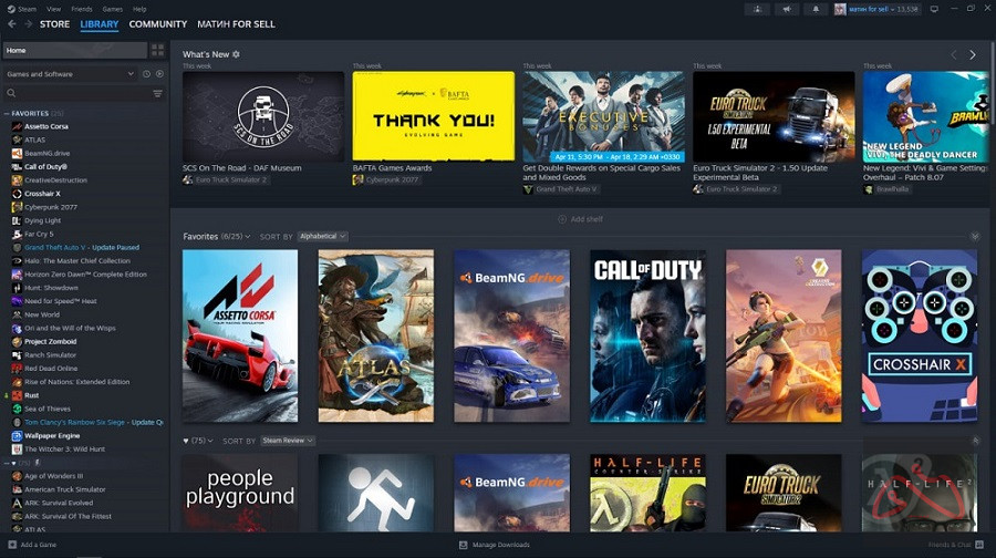 اکانت استیم با 172 تا بازی