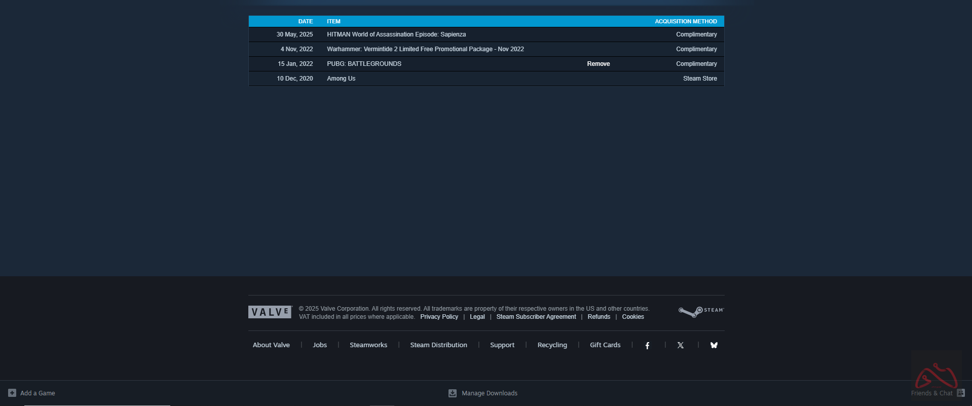 اکانت استیم 4 ساله دارای Among Us
