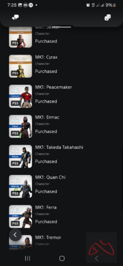 اکانت مورتال کمبت ۱ ps5 premium ظرفیت کامل