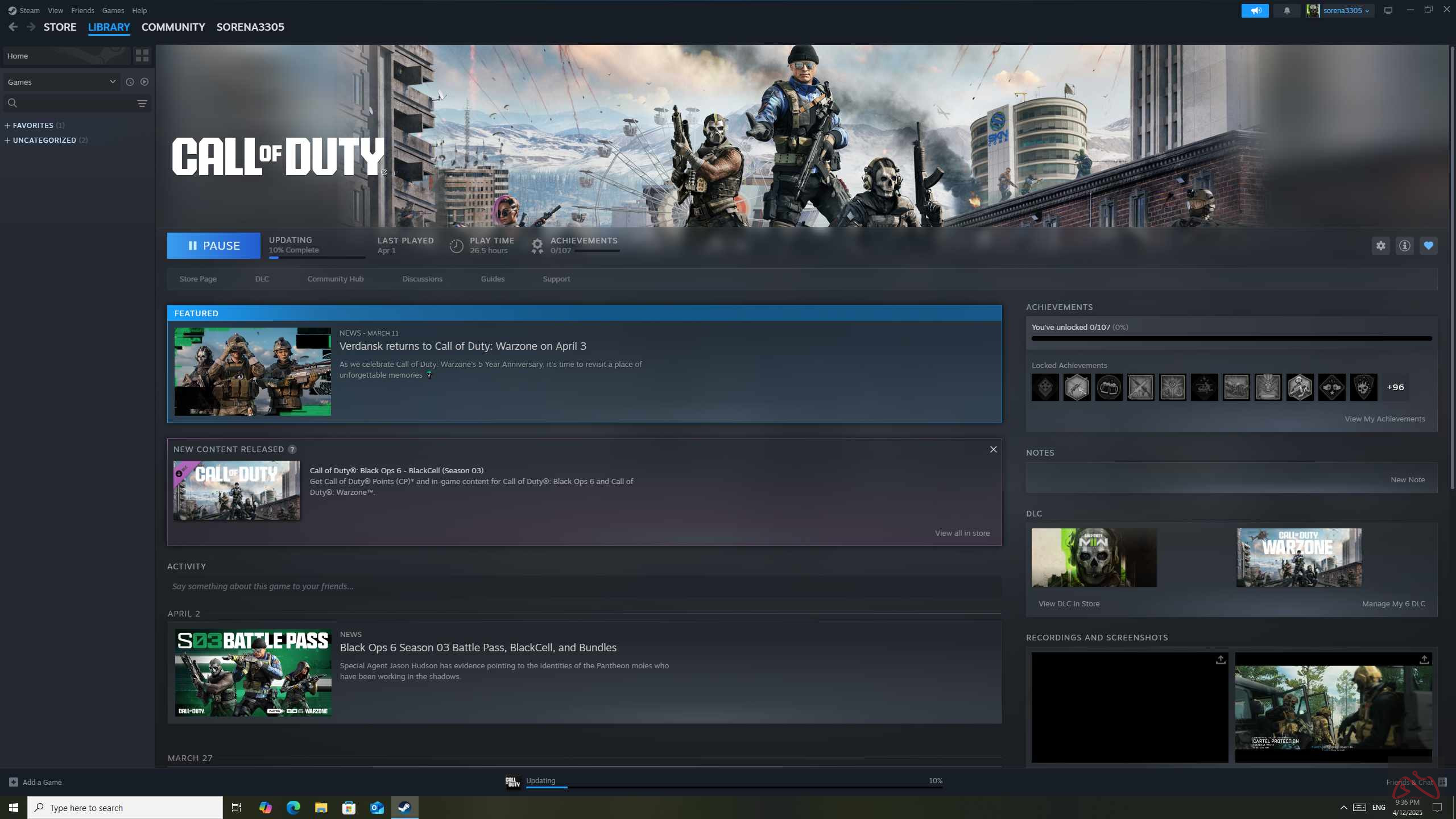 اکانت استیم call of duty modern warfare 2 (2022)
