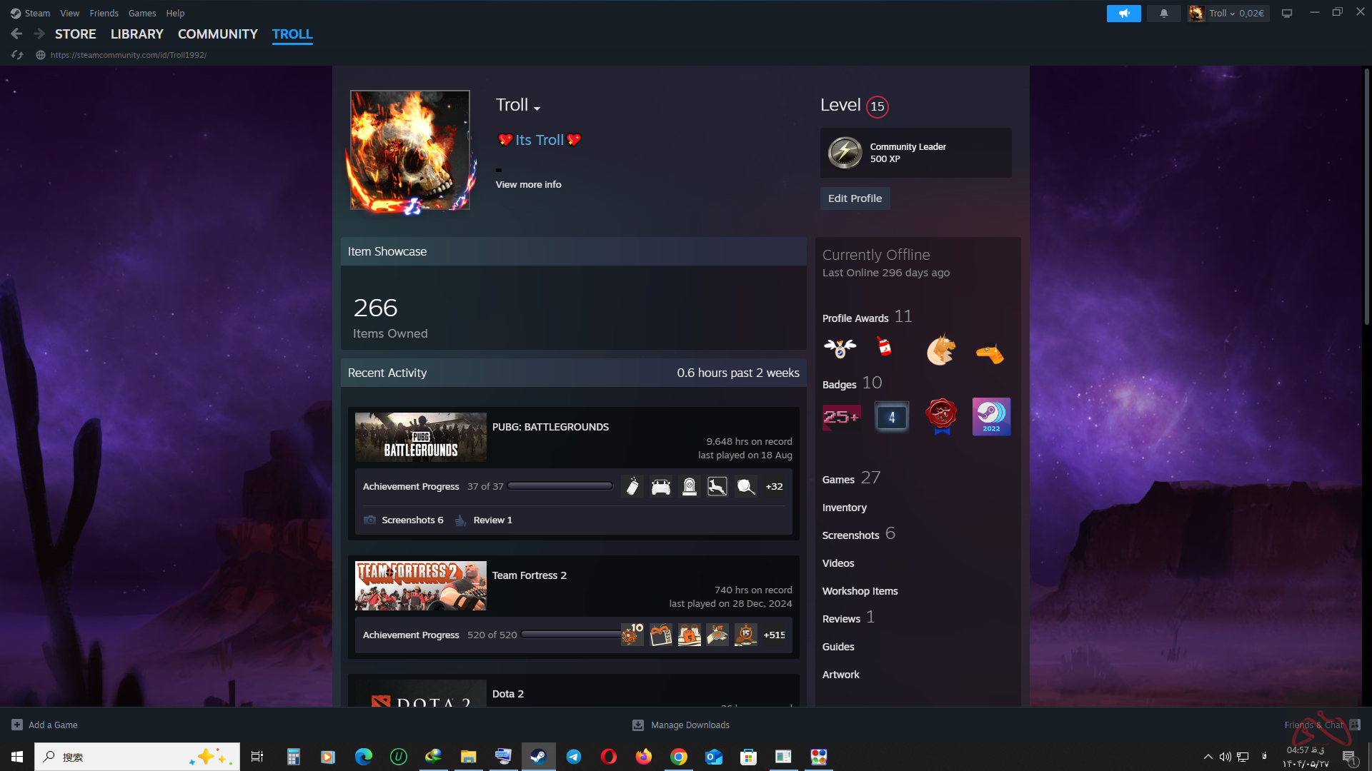 اکانت PUBG plus دارای دو گان AUG & SKS