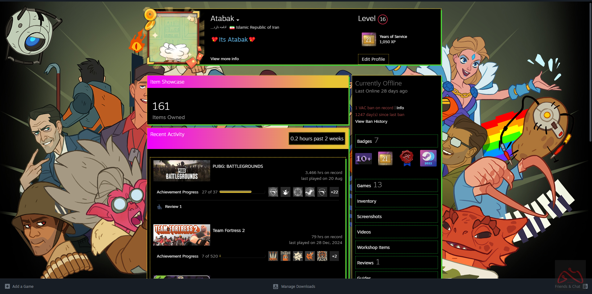 اکانت PUBG plus دارای دو گان AUG & MK12