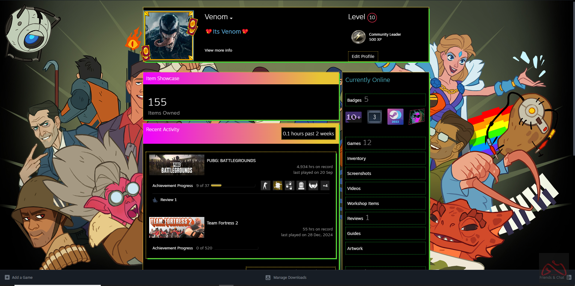 اکانت پابجی پلاس 5 گان لول آپی تحت استیم