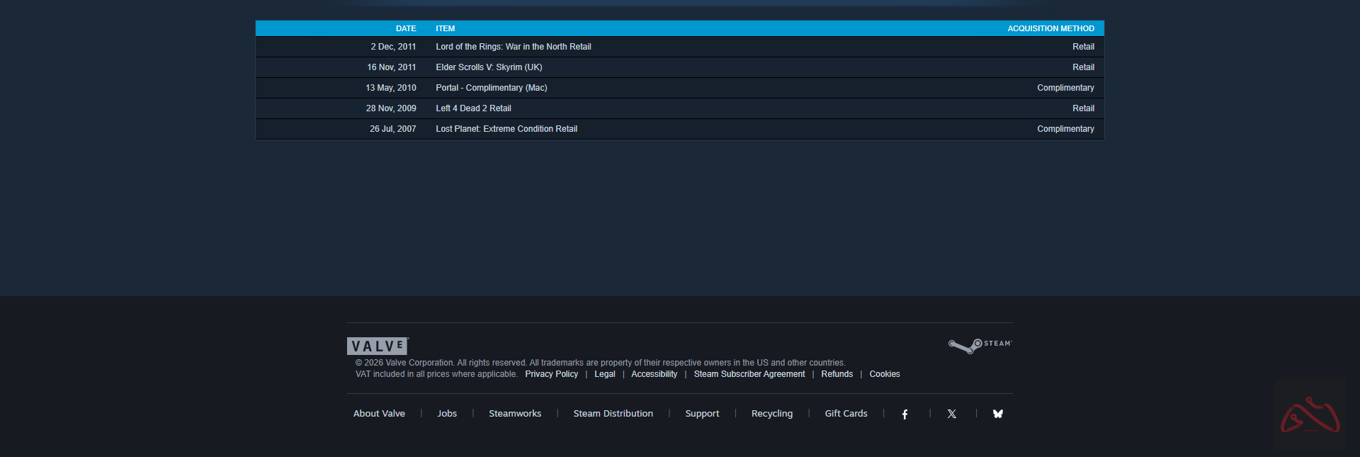 اکانت 18 ساله لول 10 استیم دارای 5 بازی
