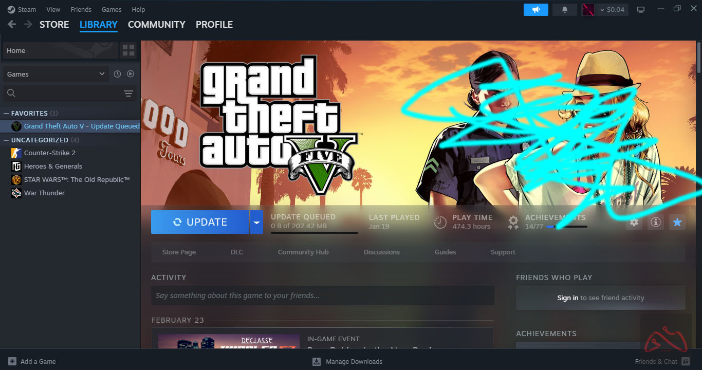 اکانت استیم GTA V