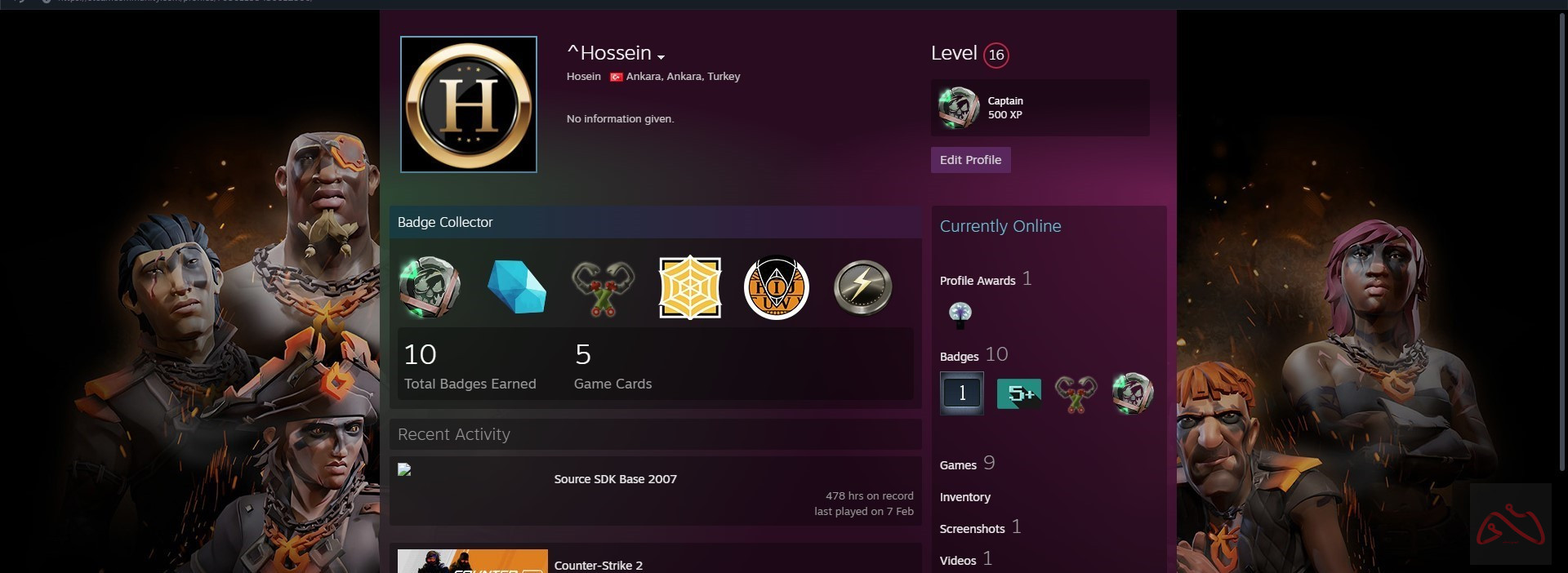 اکانت استیم دست دوم با 9 بازی