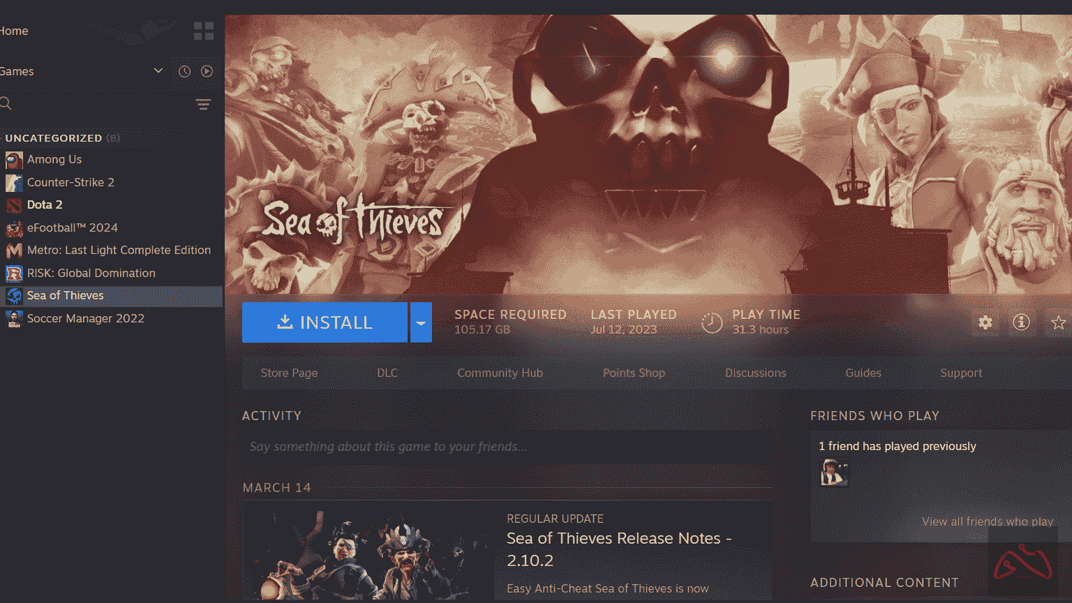 اکانت استیم Sea of thieves و Metro و...