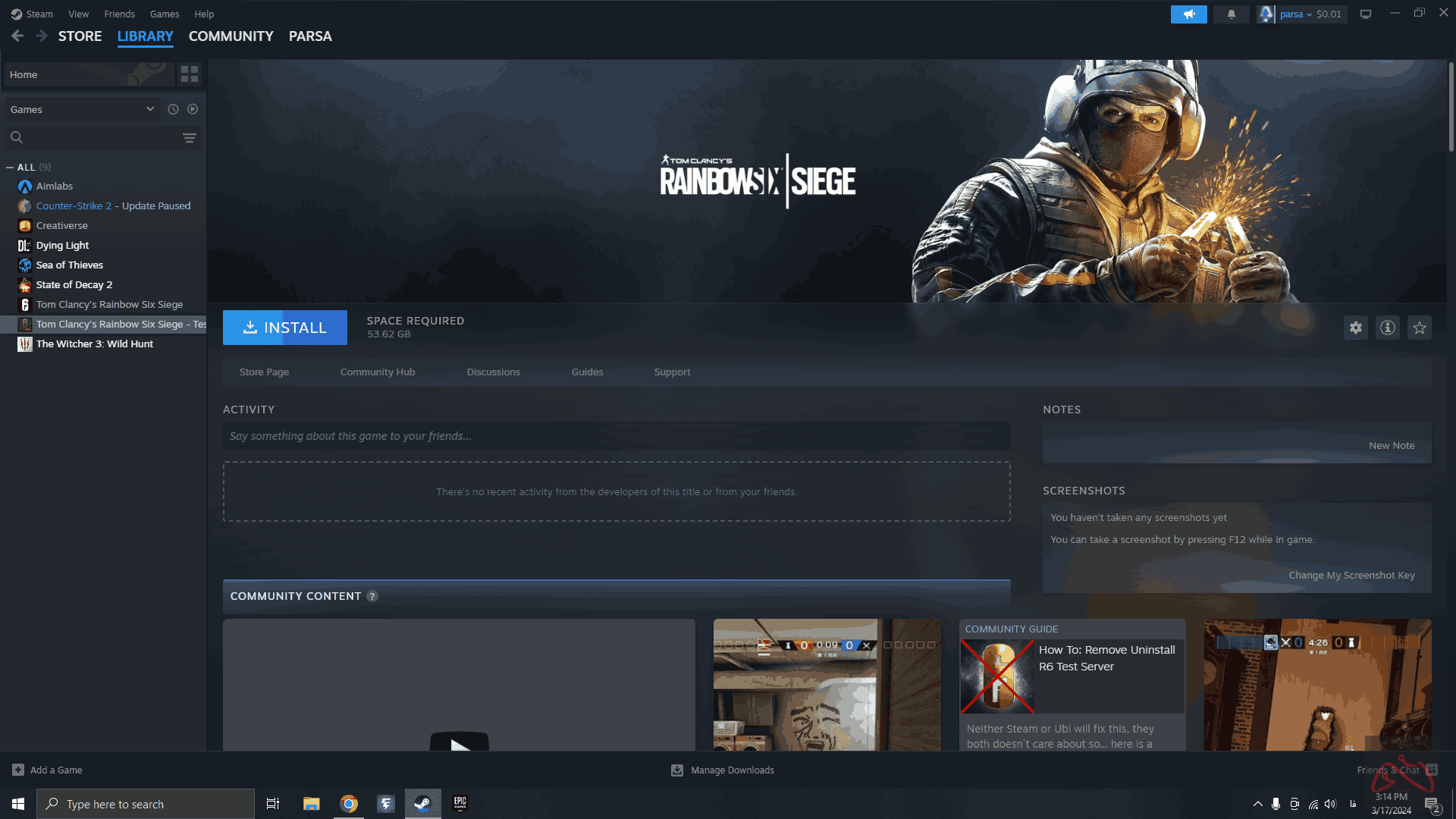 اکانت رینبو سیکس استیم