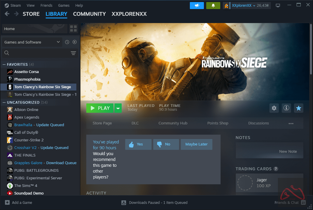 اکانت استیم رینبو 6 و...