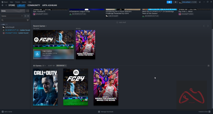 اکانت FC24 Ultimate Edition استیم