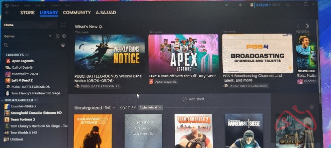 اکانت استیم (اپکس . رینبو و.....)