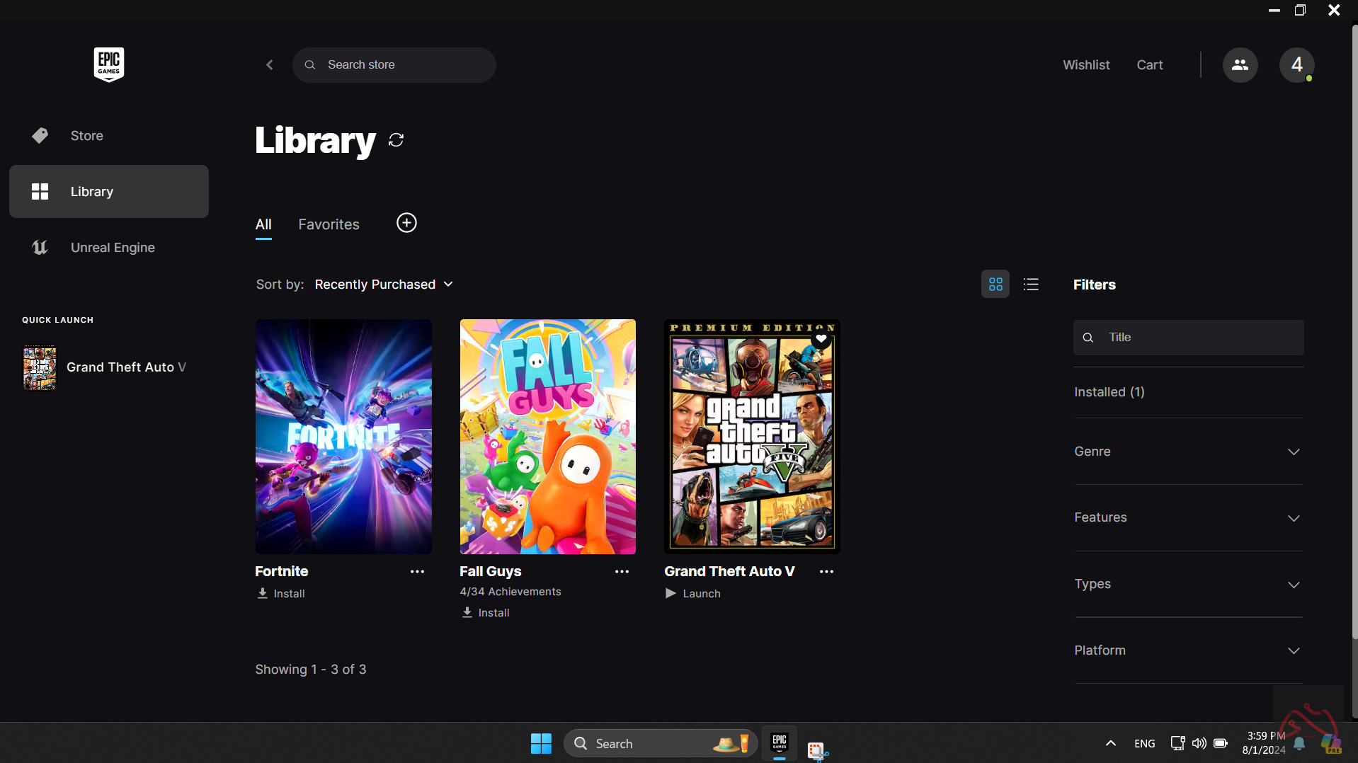 اکانت GTA V اپیک گمیز ارزان