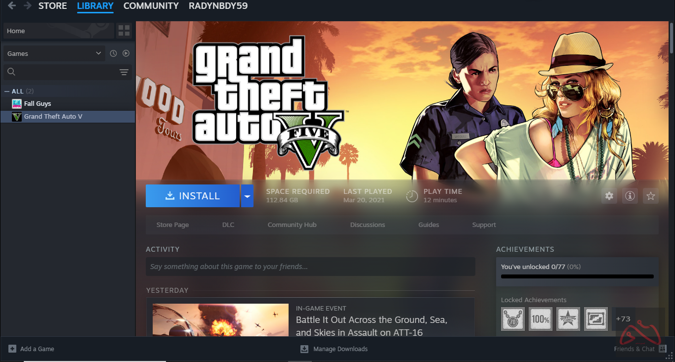 اکانت اورجینال GTA V ریجن آرژانتین استیم