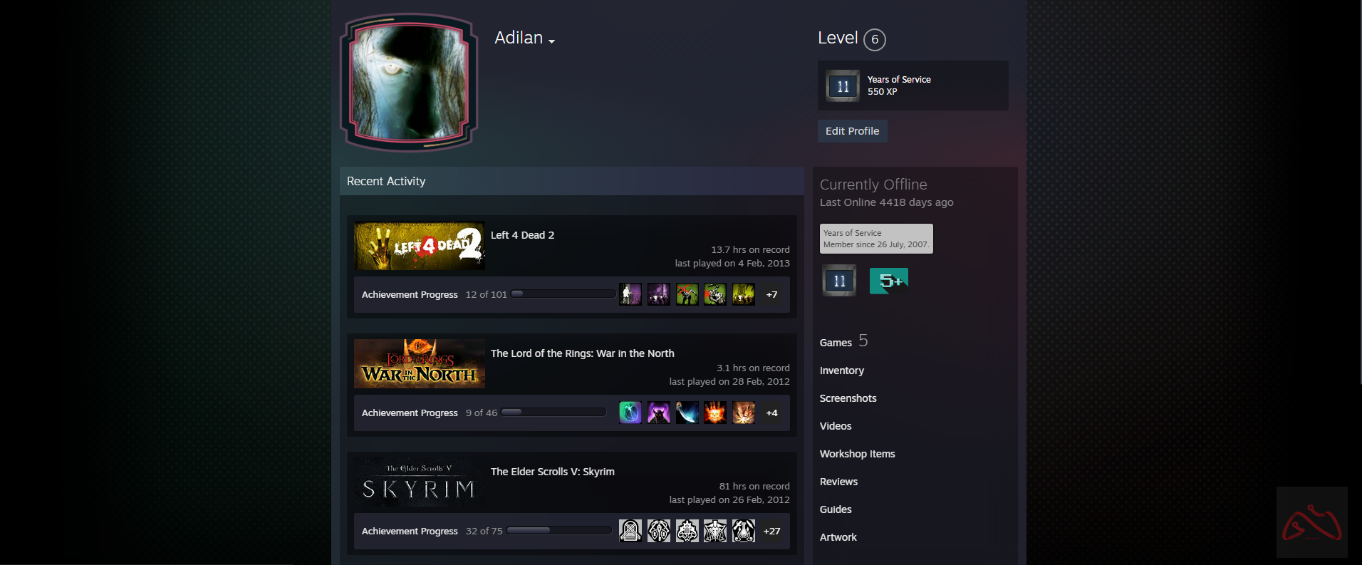 اکانت 18 ساله استیم ولت نخورده