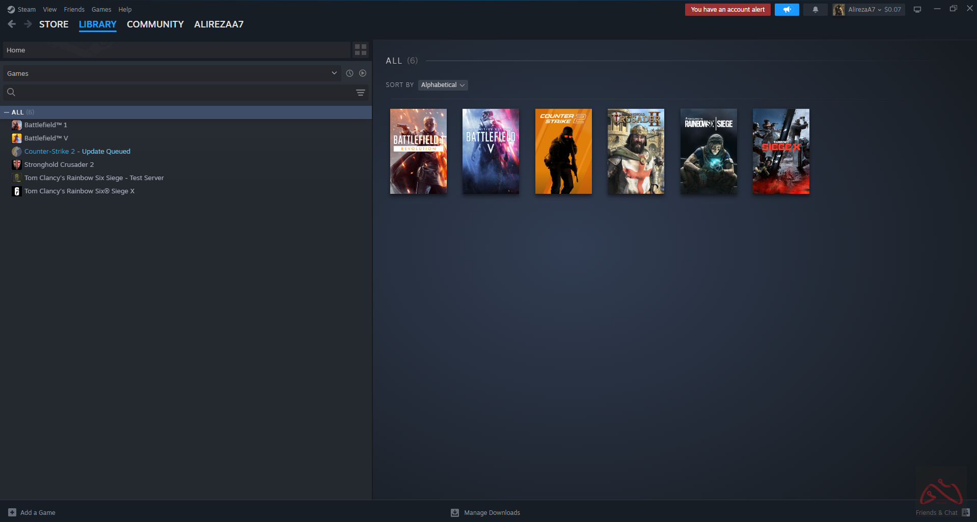 اکانت استیم(بتلفیلد-رینبو-قلعه)