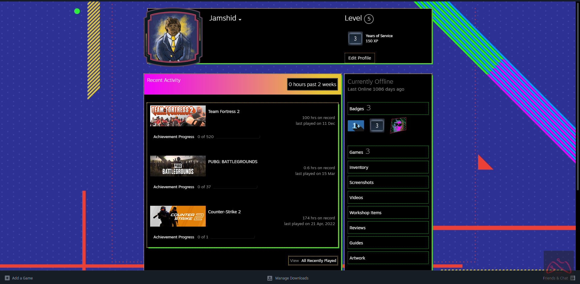 اکانت 3 ساله استیم مناسب پرایم کردن کانتر استرایک 2