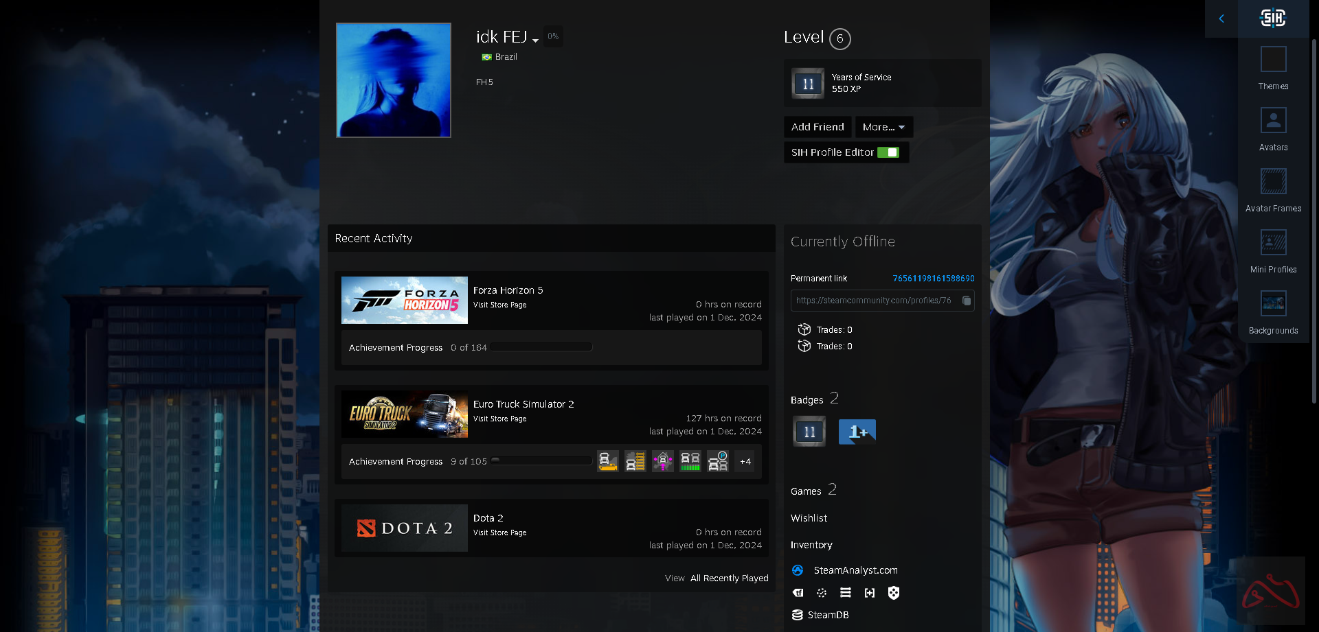 اکانت استیم FORZA HORIZON 5 و EURO TRUCK SIMULATOR 2