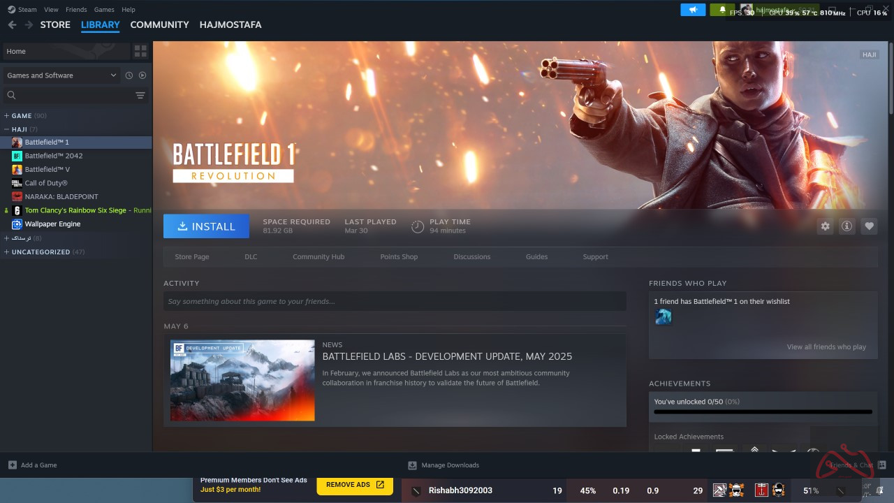 اکانت ریبنو سیکس استیم