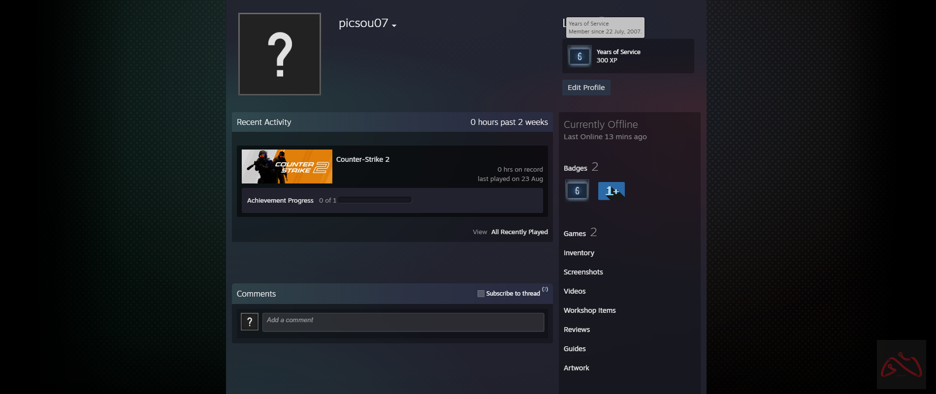 اکانت 18 ساله استیم مناسب پرایم کردن کانتر استرایک 2