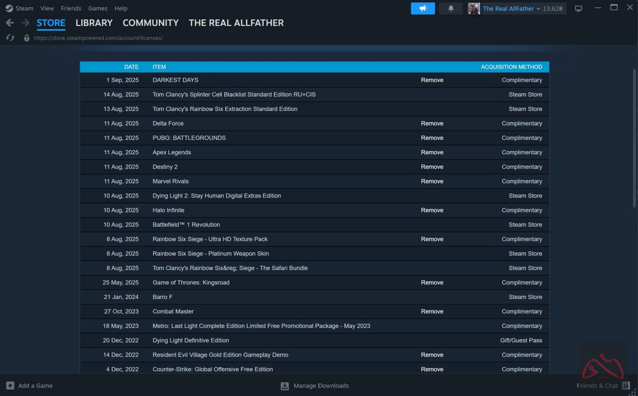 اکانت استیم شخصی