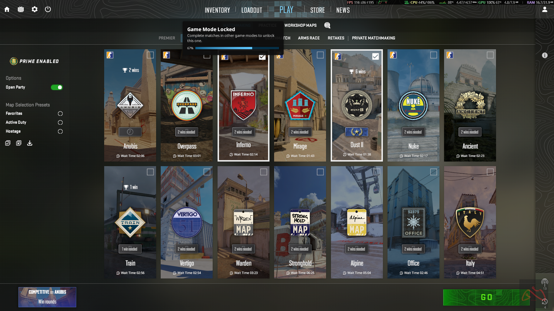 اکانت پرایم کانتر استرایک 2